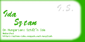 ida sztan business card
